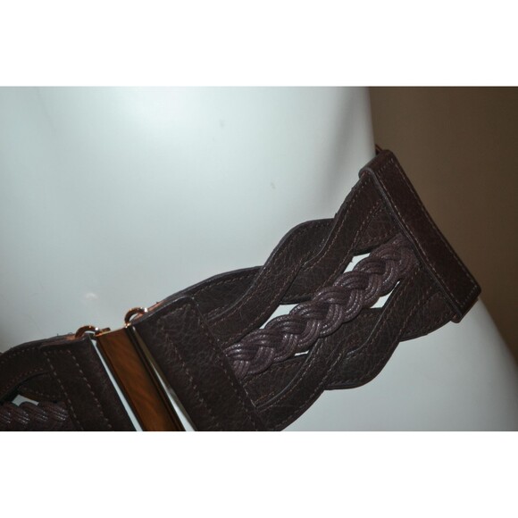 Vintage Belt Brown & Metal Stretch Cinch Hipster - Picture 3 of 4